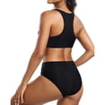 thumbnail image 6 of Bathing Suits for Women Two Piece Swimsuit for Women Women High Waisted Bikini Push Up Two Piece Swimsuits, 6 of 7