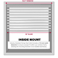 thumbnail image 4 of Lotus & Windoware Cordless 1" Vinyl Mini Blind Light Filtering Horizontal Blind,  16.5" Width x 84" Length, White, Smooth, 4 of 6