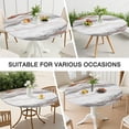 thumbnail image 7 of White Marble Copper Line Pattern Round Fitted Tablecloth with Elastic Edge,Dining Table Cover Waterproof,Outdoor Round Tablecloth for Camping,Dining,Indoor and Outdoor, 7 of 7