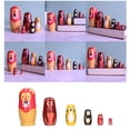 thumbnail image 4 of Muñecas de muñecas anidadas apiladas, muñecas de anidación sin rebabas de muñecas rusas de nida rusa de madera para un un regalo de cumpeados para navidad para la deicina de la, 4 of 7