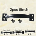 thumbnail image 3 of Ruibeauty 2Pcs 6inch Barn Door Handle Gate Handle Pull for Sliding Barn Doors Gates Garages Sheds,Black, 3 of 5