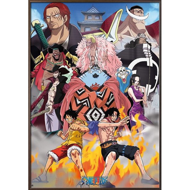 One Piece Framed Manga Anime Tv Show Poster Print Marine Ford Edward Newgate Whitebeard Pirates Size 27 X 39 Walmart Com Walmart Com