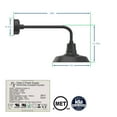 thumbnail image 2 of Cocoweb 14 inch Vintage LED Wall Light in Matte Black with Traditional Arm, 2 of 6