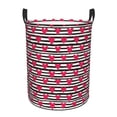 thumbnail image 6 of Lsque Hearts And Lines pattern Laundry Hamper Basket, Tall Woven Rope Hamper Basket for Clothes, Lightweight Storage Basket, Collapsible Waterproof-Medium, 6 of 8