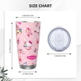thumbnail image 4 of Lsque Sanrio Pattern 20oz Car Cup with Lid and Straw, Insulated Coffee Cup with Straw Topper, Spill Proof Travel Coffee Mug, Stainless Steel Tumble, 4 of 8