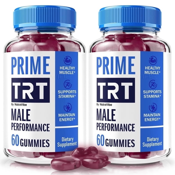 (2 Pack) Prime TRT– Original PrimeTRT Gummies with a Natural Daily Blend for Energy & Wellness | Great-Tasting, Easy-to-Chew Gummies (120 Gummies)