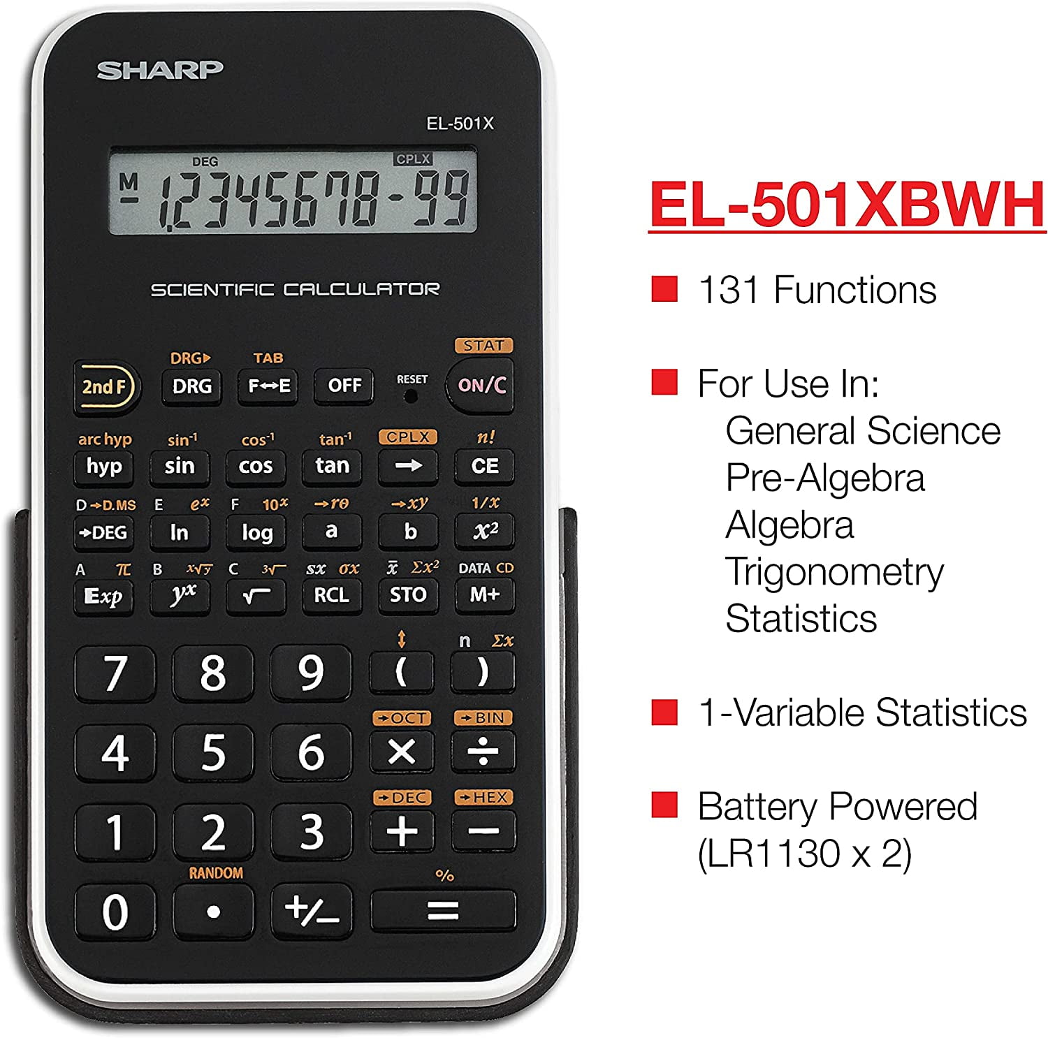 EL501X2BWH Engineering/Scientific Calculator