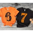 thumbnail image 2 of 6 and 7 Matching Halloween Shirts, Pumpkin and Bat Graphic T-Shirts, Funny Couple Costume Tees, 2 of 7