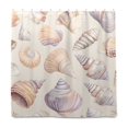 thumbnail image 2 of Yayeee Shower Curtain with Hooks 72"x72" Waterproof Fabric Bathroom Hanging Decor, Orange Watercolor Seashells, 2 of 5