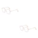 thumbnail image 2 of Minnieouse Gafas para miopía de Metal antiazul, gafas cuadradas transparentes para ordenador, gafas para hombre, estudiante, rosa 200, miopía Marco de oro rosa. miopía de 200 grados 2piezas, 2 of 6
