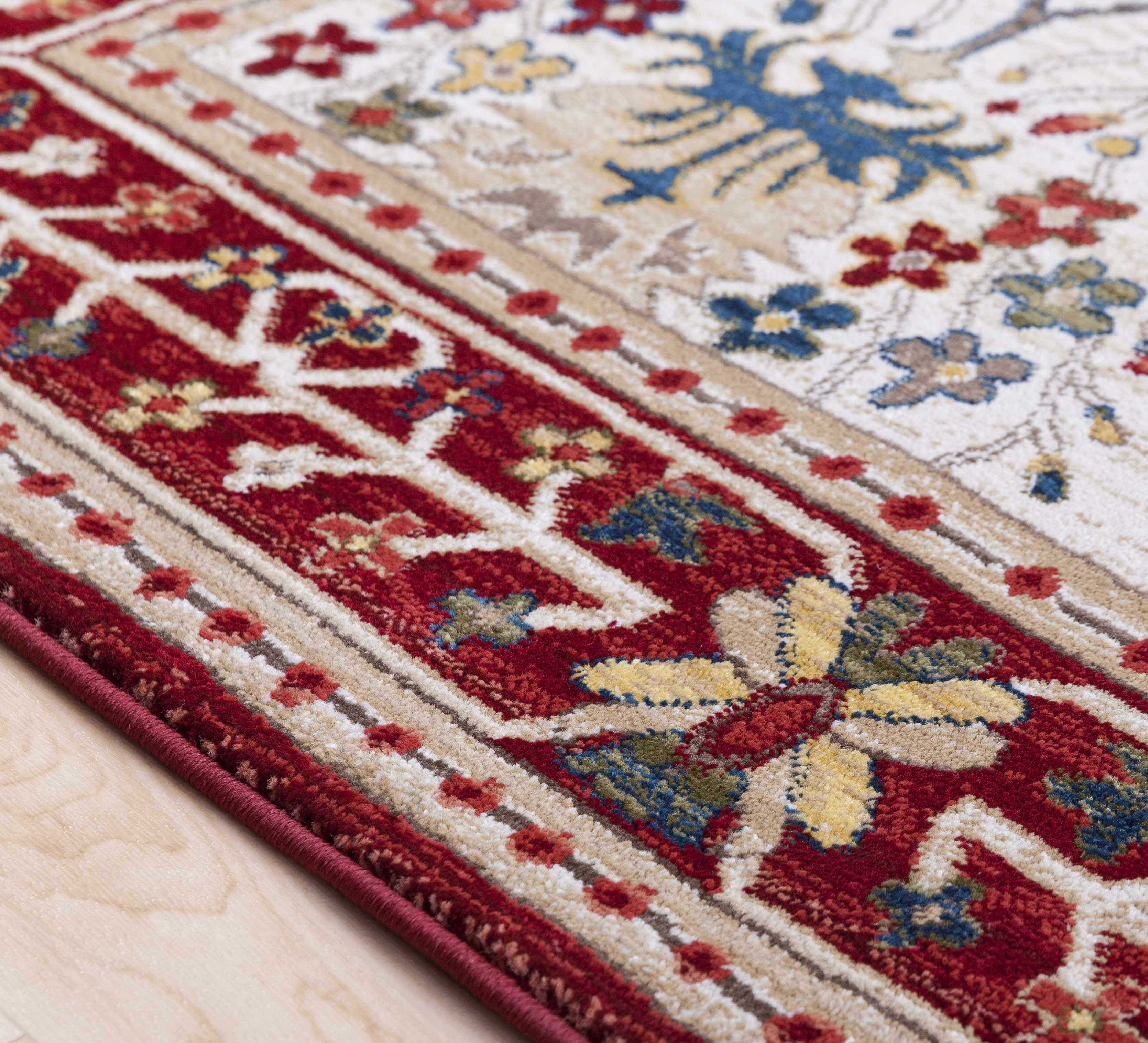 Hauteloom Azurelle Living Room, Bedroom Area Rug - Traditional - Purple, Blue, Red - 2'7" x 4'11"