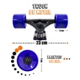 thumbnail image 3 of Patineta Longboard Juvenil Azul Rey Brillante LAVIGA Plástico De Alta Resistencia, 3 of 5
