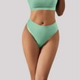 thumbnail image 2 of Gubotare Underwear for Women V-Waist Shorts Women' s Underwear Lightweight Soft Lace High Waist Panties Bikini Underwear for Women (Mint Green,One Size), 2 of 4