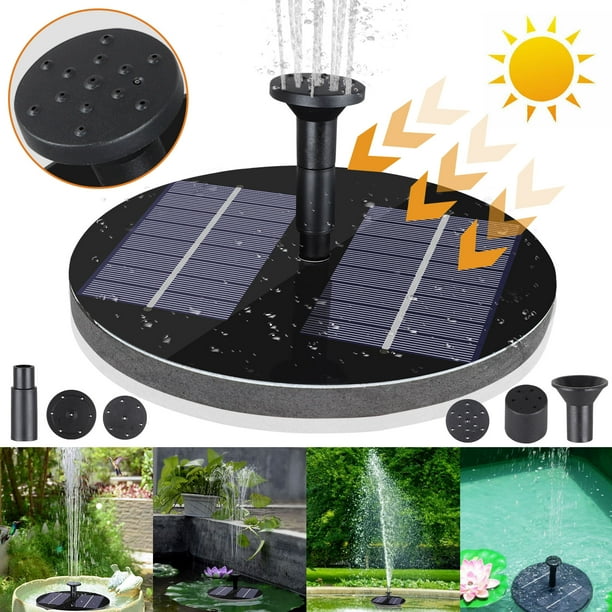 Solar Fountain Pump, Free Standing 1.4W Solar Powered Bird Bath