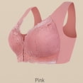 thumbnail image 2 of Plus Size Front Closure Elastic Up Comfort Bra Women's Wirefree Lace Bra Everyday Bras For Women, 2 of 7