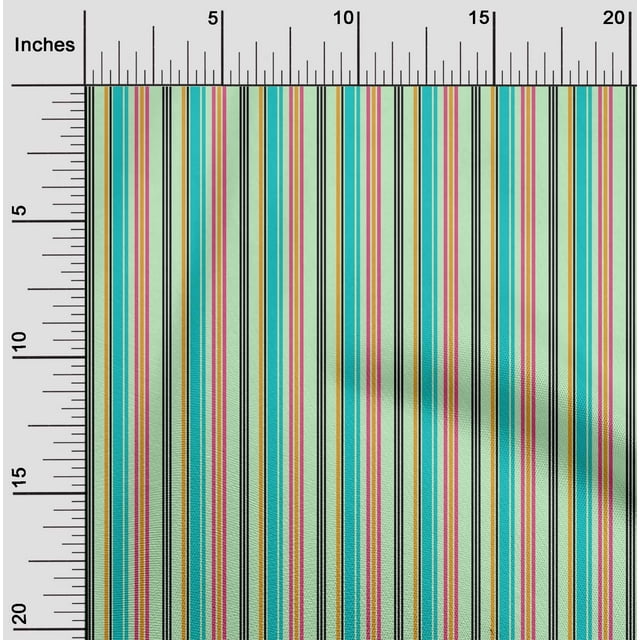 oneOone Polyester Lycra Fabric Multicolor Stripe Decor Fabric Printed BTY 56 Inch Wide