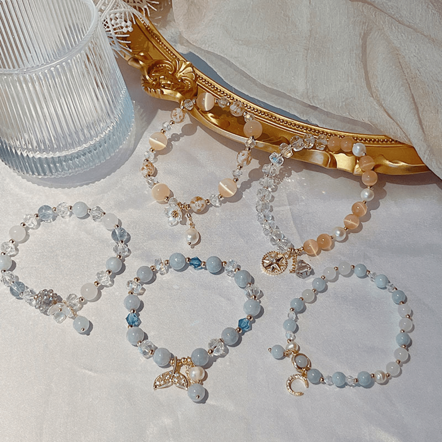 Blue White Fire Opal Mystic Clear Crystal Bracelets for Women 18K White Gold Plated Big Round or Oval Shape Gems Bracelet Jewelry Gifts Walmart