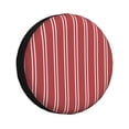 thumbnail image 1 of Balery Stripes Red White Cubiertas para Neumáticos - Protector Resistente para Neumáticos de Camioneta, SUV, Remolque, Camper y RV-16 inch, 1 of 6