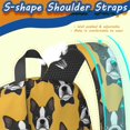 thumbnail image 5 of Boston Terrier Orange Pattern 17" Waterproof Oxford School Backpacks for Teens, S-Shape Padded Straps, for School, Travel, Hiking, Camping, 5 of 5