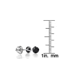 thumbnail image 4 of Ladies 14k Solitaire Black Round Natural 1.0 Ctw Diamond Bezel Stud Earrings (White Gold), 4 of 4
