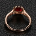 thumbnail image 3 of Limited Time Sale 1.25 Carat Antique Design Vintage Red Ruby and Diamond Halo Engagement Ring in 10k Rose Gold for Women on Sale, 3 of 3