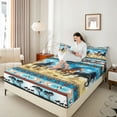 thumbnail image 4 of Castle Fairy Teens Boys Girls Galloping Horse Twin Sheet Sets,Tribal Aztec Bedding, 4 of 7