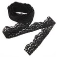 thumbnail image 1 of Cinta de encaje negro, 10 yardas, 0,59 pulgadas de ancho, elástico, cómodo patrón Floral, adorno de encaje para decoraciones, costura DIY, 1 of 8