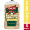 Sara Lee Toaster English Muffins Whole Grain Plain, 6 count, 14 oz