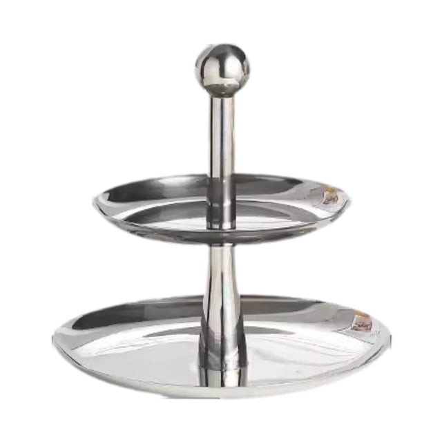 Soporte para exhibición de pasteles, plato de frutas de 2 niveles, soporte para cupcakes para fiestas, galletas y bodas. Pequeño