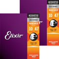 Elixir Nanoweb Extra Light Acoustic Guitar Strings 2Pack
