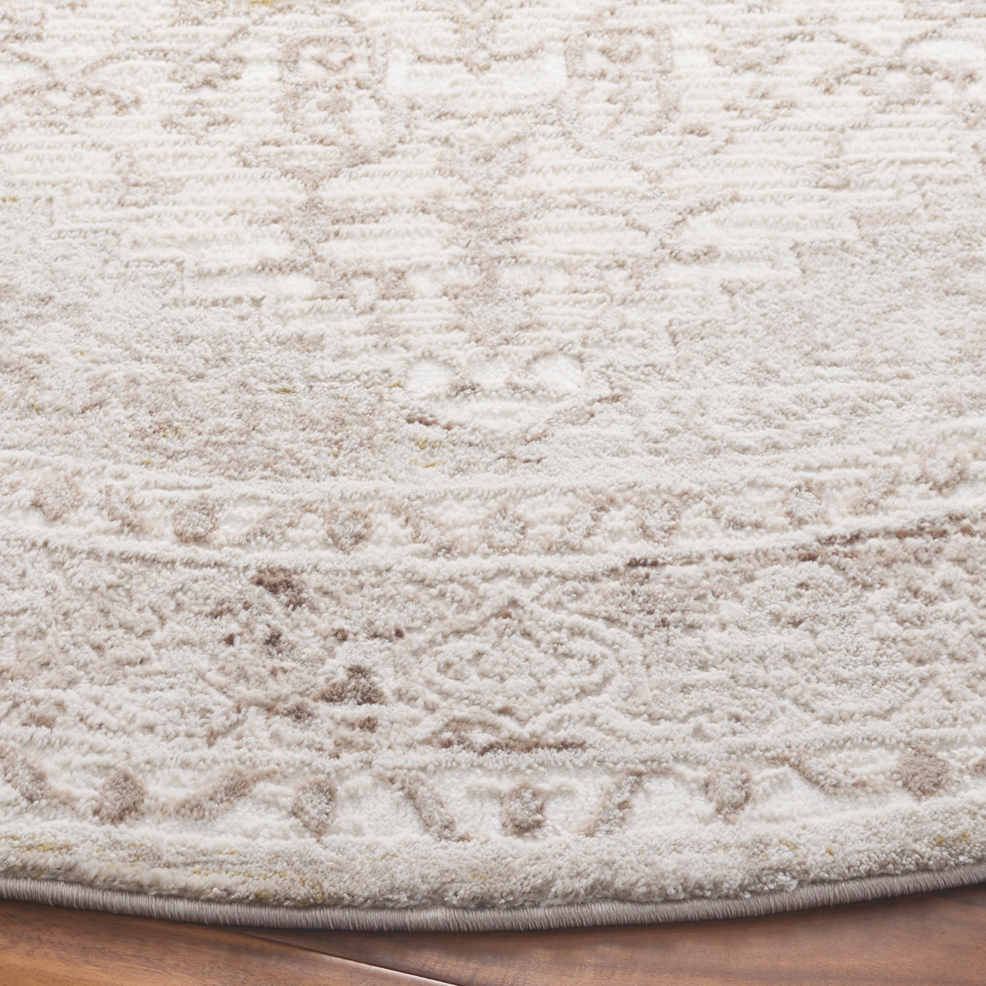 Safavieh Prestige Mattie Oriental Area Rug, Ivory/Beige, 6'7" x 6'7" Round