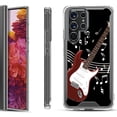 thumbnail image 1 of Shockproof Bumper Phone Case for Samsung Galaxy S22 Ultra 5G, by OneToughShield ® - Guitar Red, 1 of 3