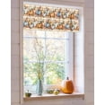thumbnail image 4 of Valances for Windows Thanksgiving Pumpkin Rod Pocket Cafe Window Treatments Valance Curtains for Kitchen Bathroom Laundry Basement Windows 60"x18", 4 of 6