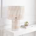 thumbnail image 2 of SAFAVIEH Elara 25 in. Coastal White Rattan Table Lamp with White Shade, 2 of 11