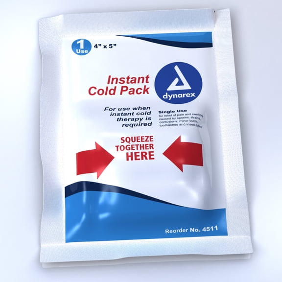 Dynarex Instant Hot/Cold Packs for Relief of Pain and Swelling