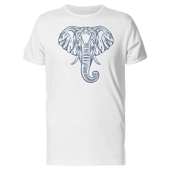 Blue Sketch Of An Elephant Tee Men's -Image by Shutterstock