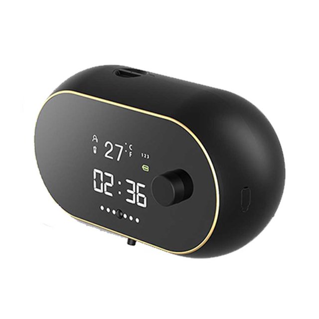 Vogacara Dispensador automático de espuma de 3 engranajes IPX5 Sensor impermeable pantalla de temperatura USB recargable sin contacto máquina Protección de la piel Negro
