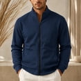 thumbnail image 5 of yillto Men Jackets Collared Zip up Lightweight Casual Business Coat Fitting Big and Tall Jacket, 5 of 5