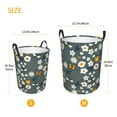 thumbnail image 5 of Daiia Flowers and Bee Round Laundry Basket with Handles Thickened Waterproof Circular hamper,Dirty Clothes Storage Basket for Bedroom,Bathroom,College Dorm-Medium, 5 of 8