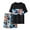 X-Black1197, variant on RUTAYY Boys Swimwear For Swimming Surfing Beach And Spa Summer Split Swim Set With Print For Ages12-16 For Active Adventures Pool Tropical Beachwear, 13-14 Years