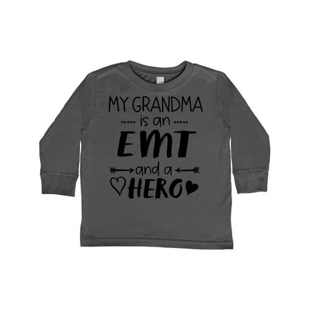 

Inktastic My Grandma is an EMT and a Hero Gift Toddler Boy or Toddler Girl Long Sleeve T-Shirt