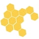 thumbnail image 3 of 12 pegatinas de pared de plástico removibles, espejo flexible hexagonal 3D Oro, 3 of 8
