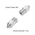 thumbnail image 3 of Boquilla de impresora 3D de 1 mm, compatible con cabezal de extrusión MK8, para filamento de 1.75 mm, acero inoxidable, 2 piezas, 3 of 4