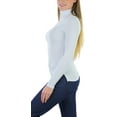 thumbnail image 5 of ToBeInStyle Women's Soft Cotton Long Sleeve Turtleneck Sweatshirt - White - 3X, 5 of 7