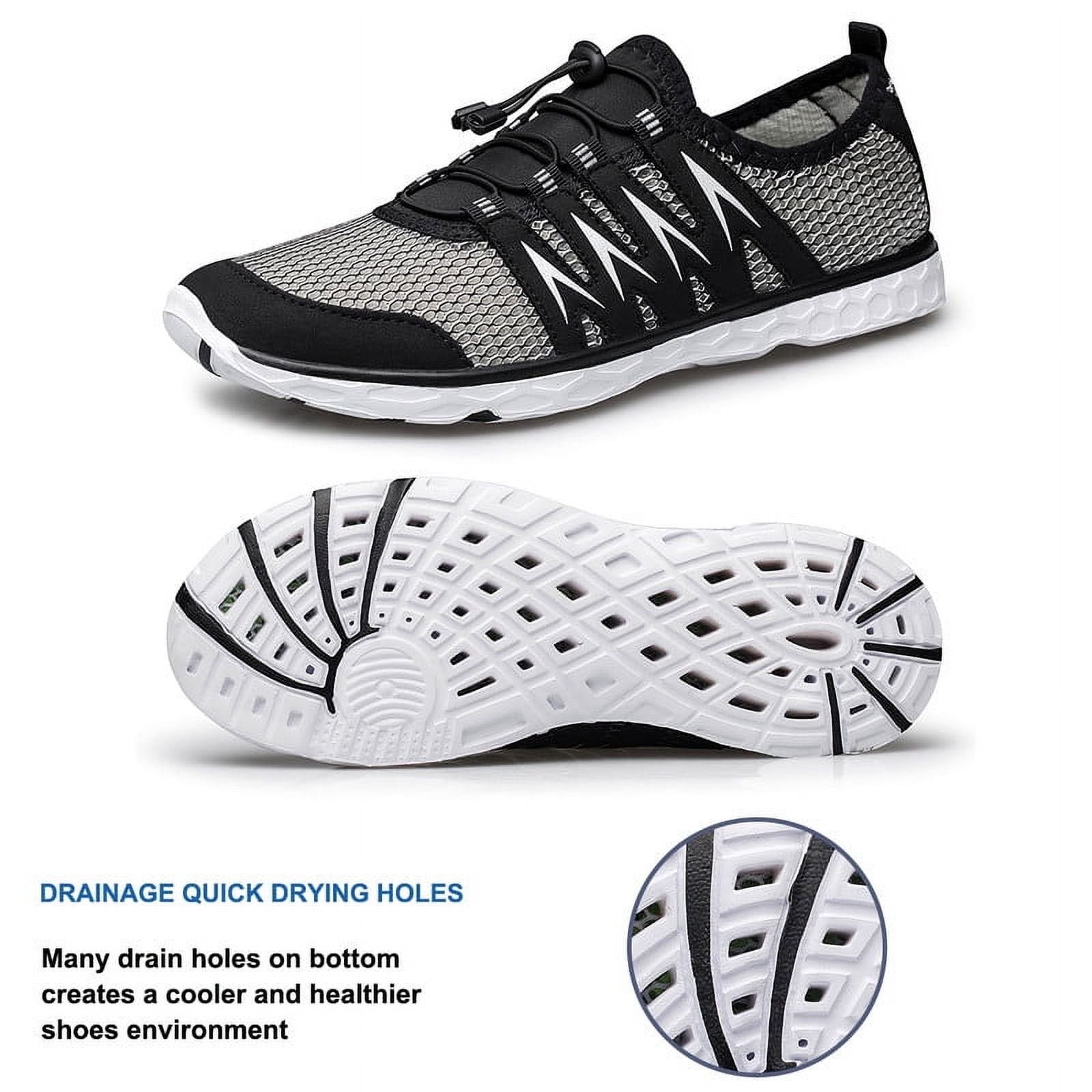 vibdiv Water Shoes Mens Women Water Shoes Quick Dry Aqua Outdoor Sports for Swim Pool Beach Surf Walk Shoes Dark Grey