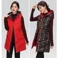 thumbnail image 6 of Women's Thin Down Vests Winter Hooded Collar Sleeveless Outerwear Slim Light Pocket Zipper Thermal Down Tops Red L, 6 of 9