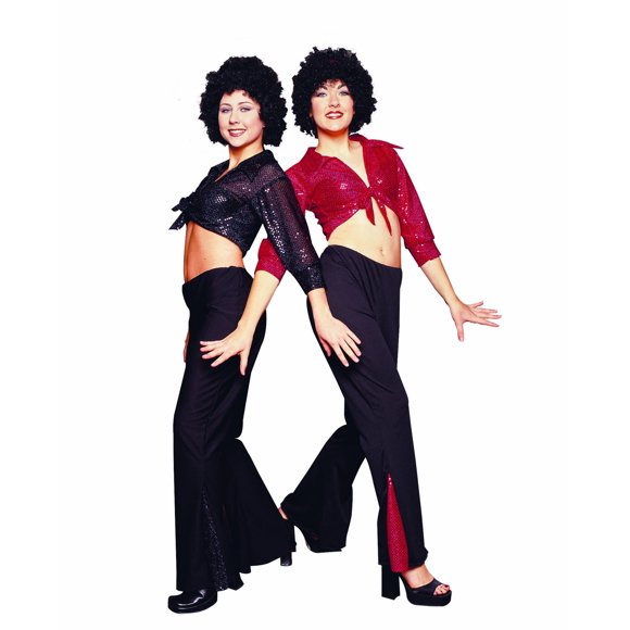 Costume RG Disfraz Disco Girl Plateado/Negro para adultos, tamaño estándar