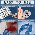 thumbnail image 4 of 2 Sheets Floral A-Z Letters Water Soluble Embroidery Stabilizers 52Pcs Patterns Hand Sewing Stick and Stitch A4 Transfers Fabric Wash Away Pre-Printed Self Adhesive for Cloth Sewing Lovers, 4 of 6