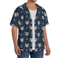 thumbnail image 2 of Kdxio Men's Hawaiian Shirt for Men Short Sleeve Shirt Cute Christmas Tree Raccoon Summer Casual Holiday Beach Button Down T-Shirts, 2 of 5