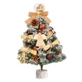thumbnail image 2 of onlyliua Oferta Por Tiempo Limitado Mini Árbol de Navidad Flocado Adornos de Árbol de Navidad Blancos Pequeños Decoración Encriptada Escritorio, 2 of 6